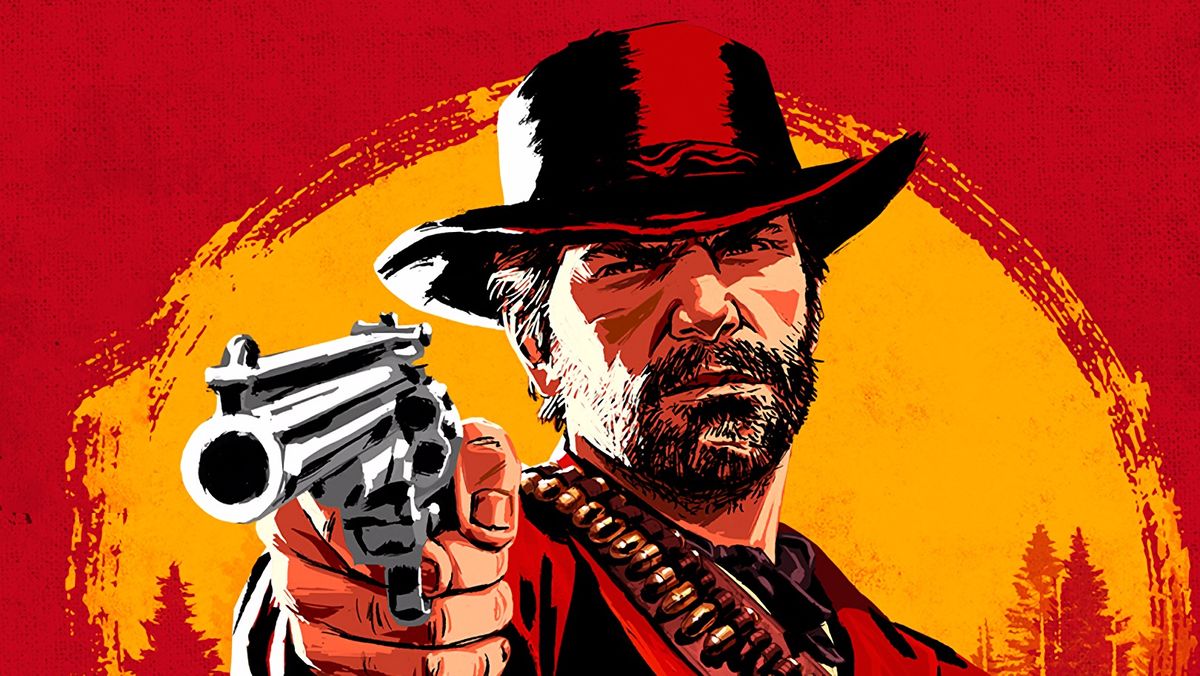 Arthur Morgan from Red Dead Redemption 2 holding a gun